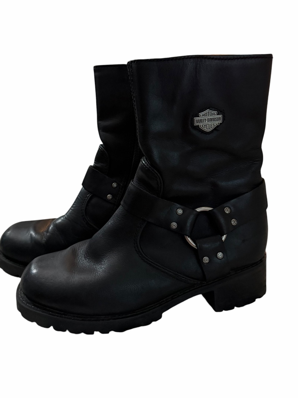 Harley-Davidson Black Leather Harness Boots Women’s 7.5